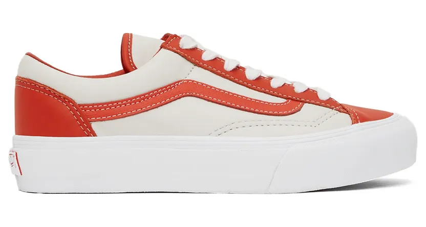 Vans Orange & White Style 36 VLT LX Sneakers (VN0A5FC3A1I)