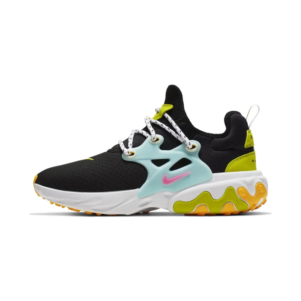 Nike React Presto Black Teal Tint Cyber (W) Black/Psychic Pink-Laser Orange-Teal Tint-Cyber (CJ0554-001)