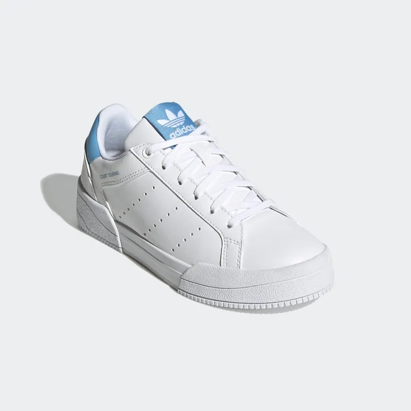 Adidas Court Tourino Cloud White / Light Blue / Core Black (H00763)