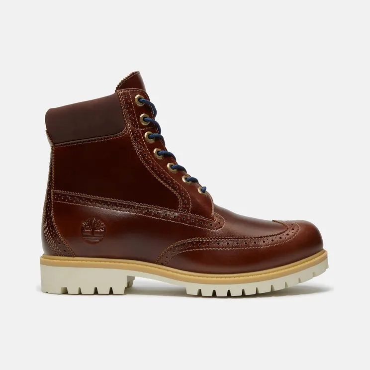 Timberland 6 Premium Brogue Boot Medium Brown Wingtip (TB0A2A8V-EM4)