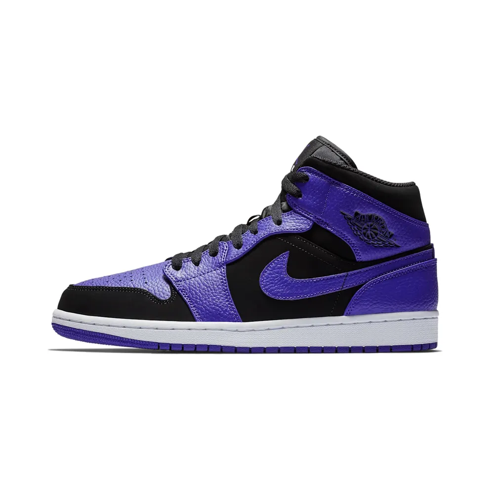 Jordan 1 Mid Black Dark Concord Black/Dark Concord-White (554724-051)