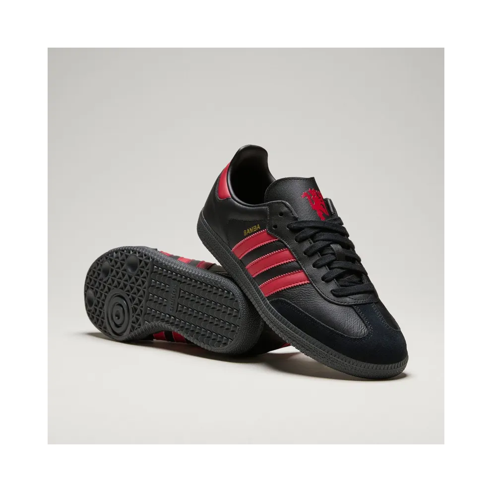 Adidas Samba Manchester United Core Black / Mufc Red / Core Black (JQ4036)
