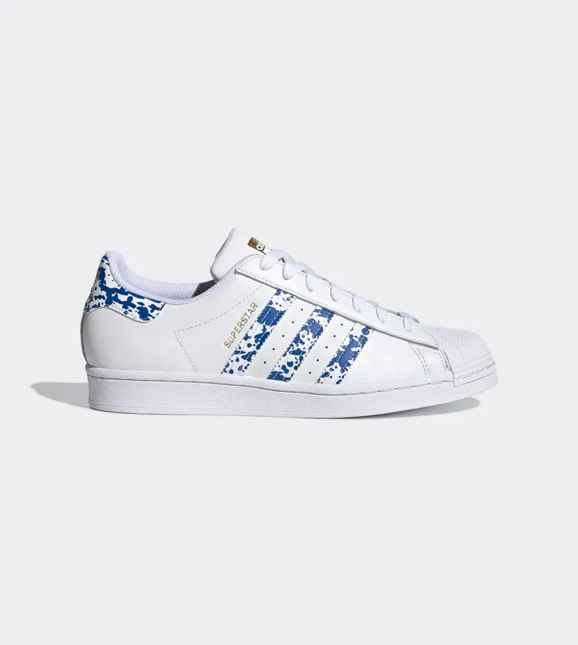 adidas Superstar Cloud White / Blue / Gold Metallic (FY7713)