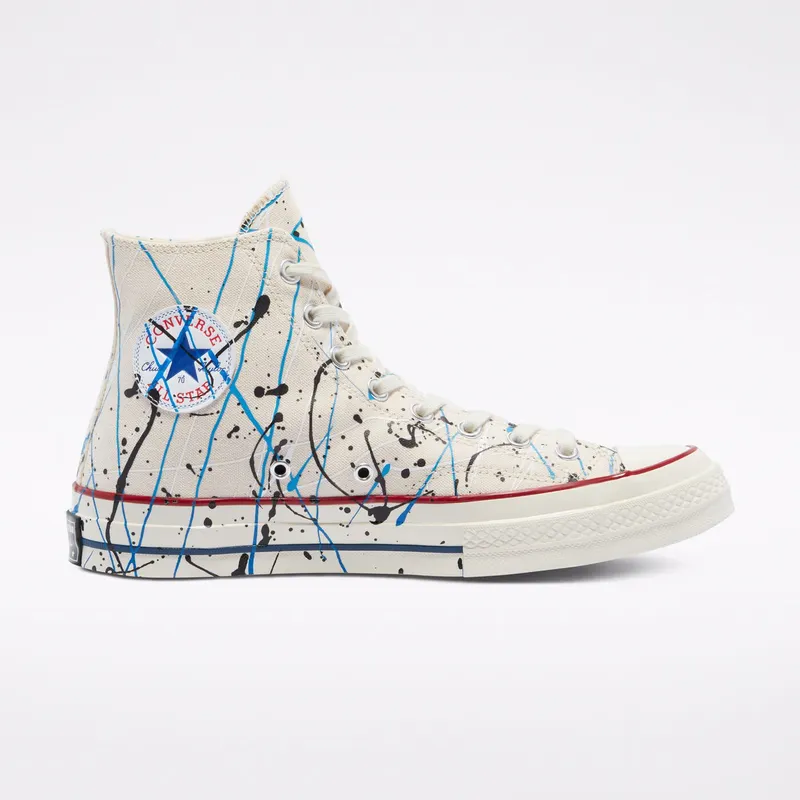 Converse Archive Paint Splatter Chuck 70 High Top Egret/digital Blue/egret (170802C)