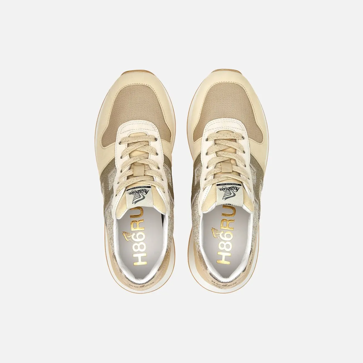 Sneakers Hogan H383 Ivory Gold (HXW4290CR00R4S0UAO) (3)