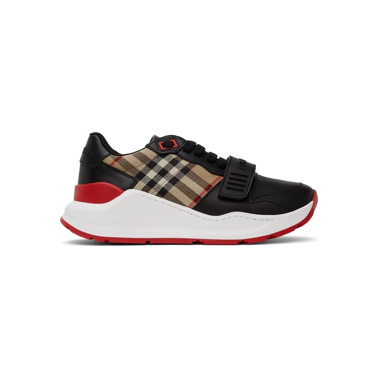 Burberry Ramsey Black Leather Vintage Check (W) (8038184)