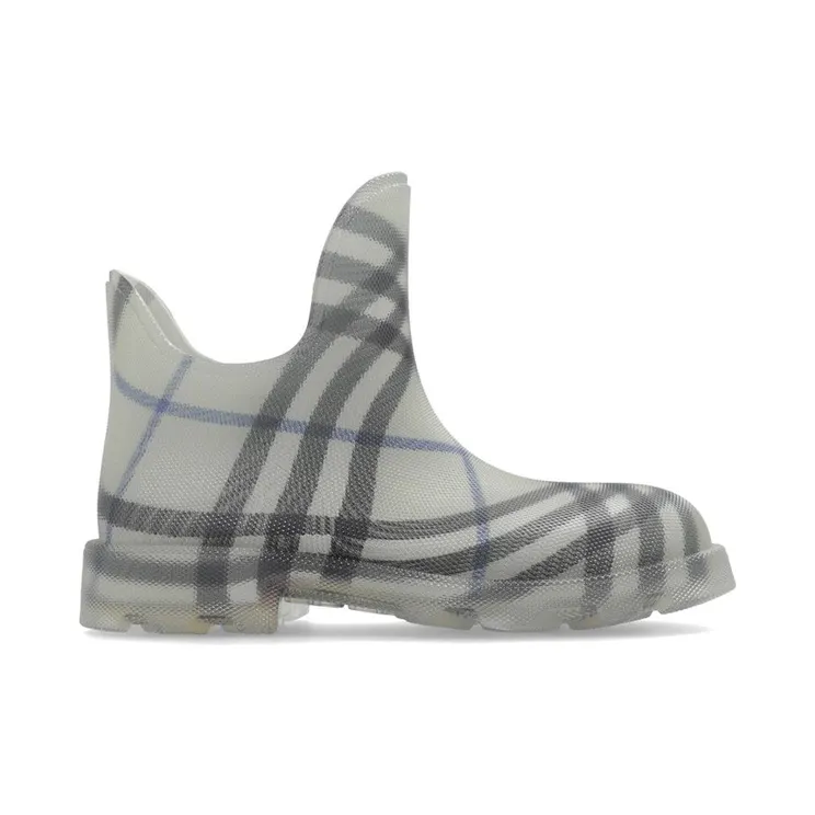 Burberry Marsh Checked Ankle Boots Grey Blue (8088124)