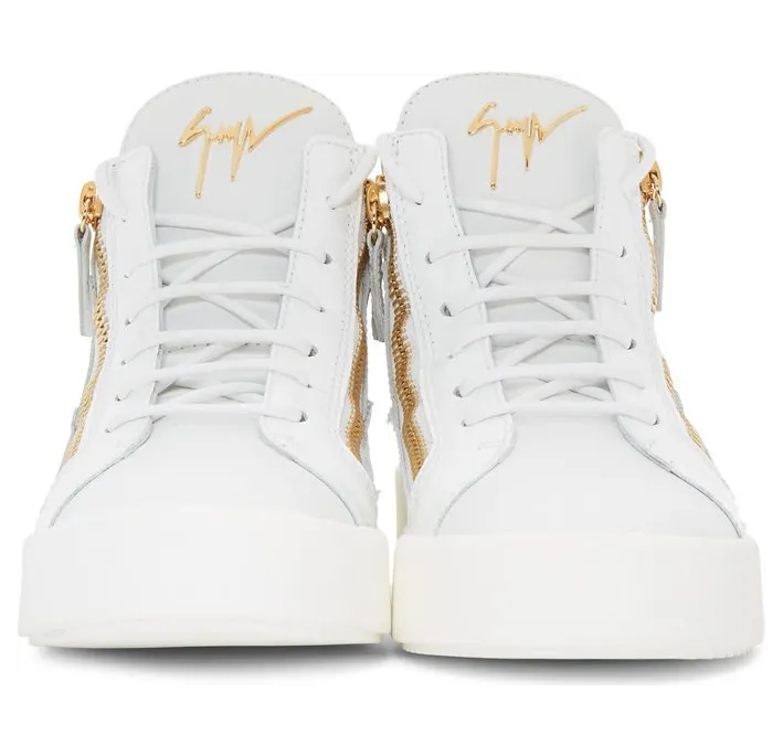 Giuseppe Zanotti White Kriss High-Top Sneakers (RU70009 72686) (2)