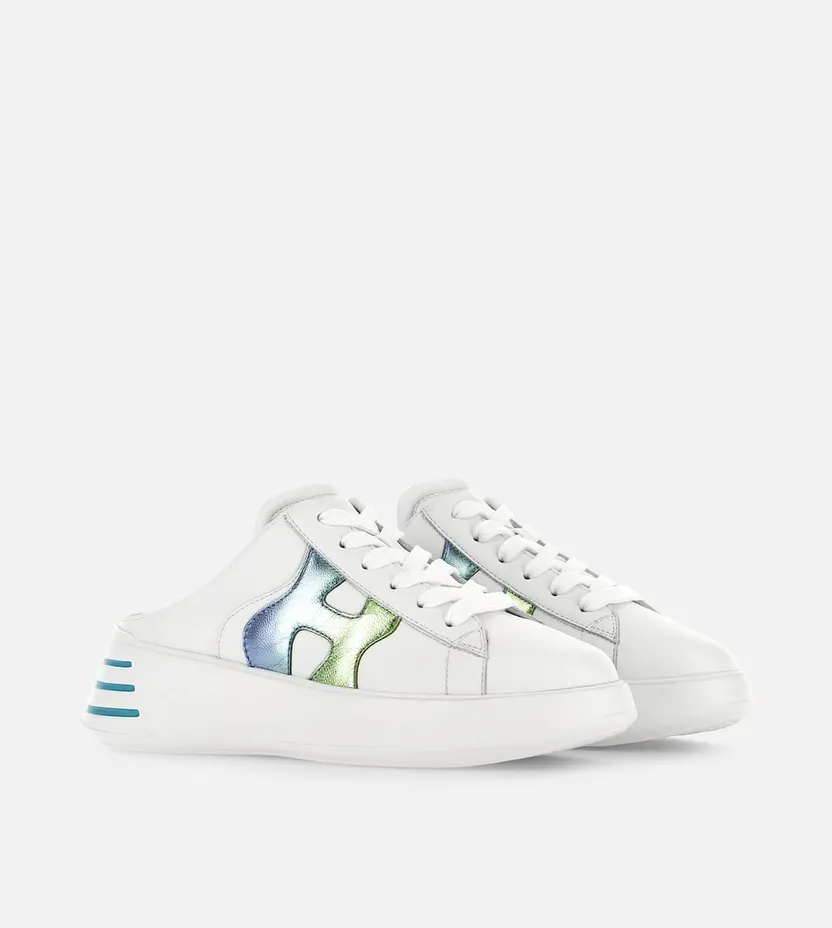 Hogan Rebel – Mules White Blue Green (HXW5640EG82N9V0VA3)