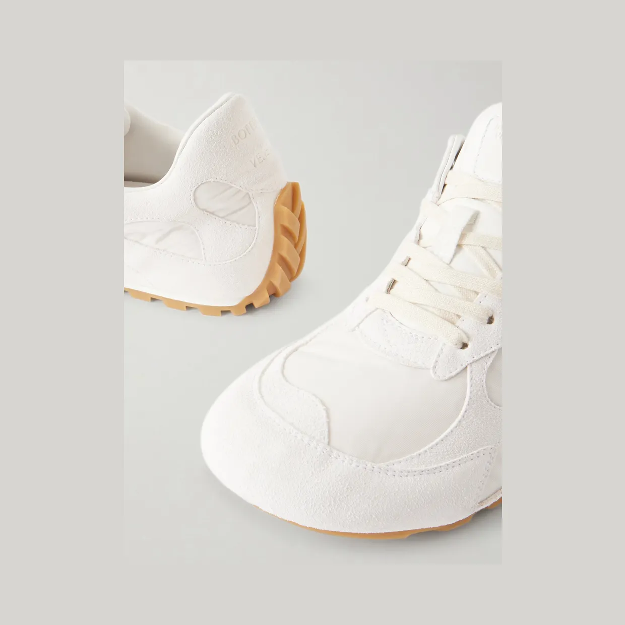 Bottega Veneta Orbit Flash Suede and Leather-Trimmed Shell Sneakers White (867926V65C0) (5)