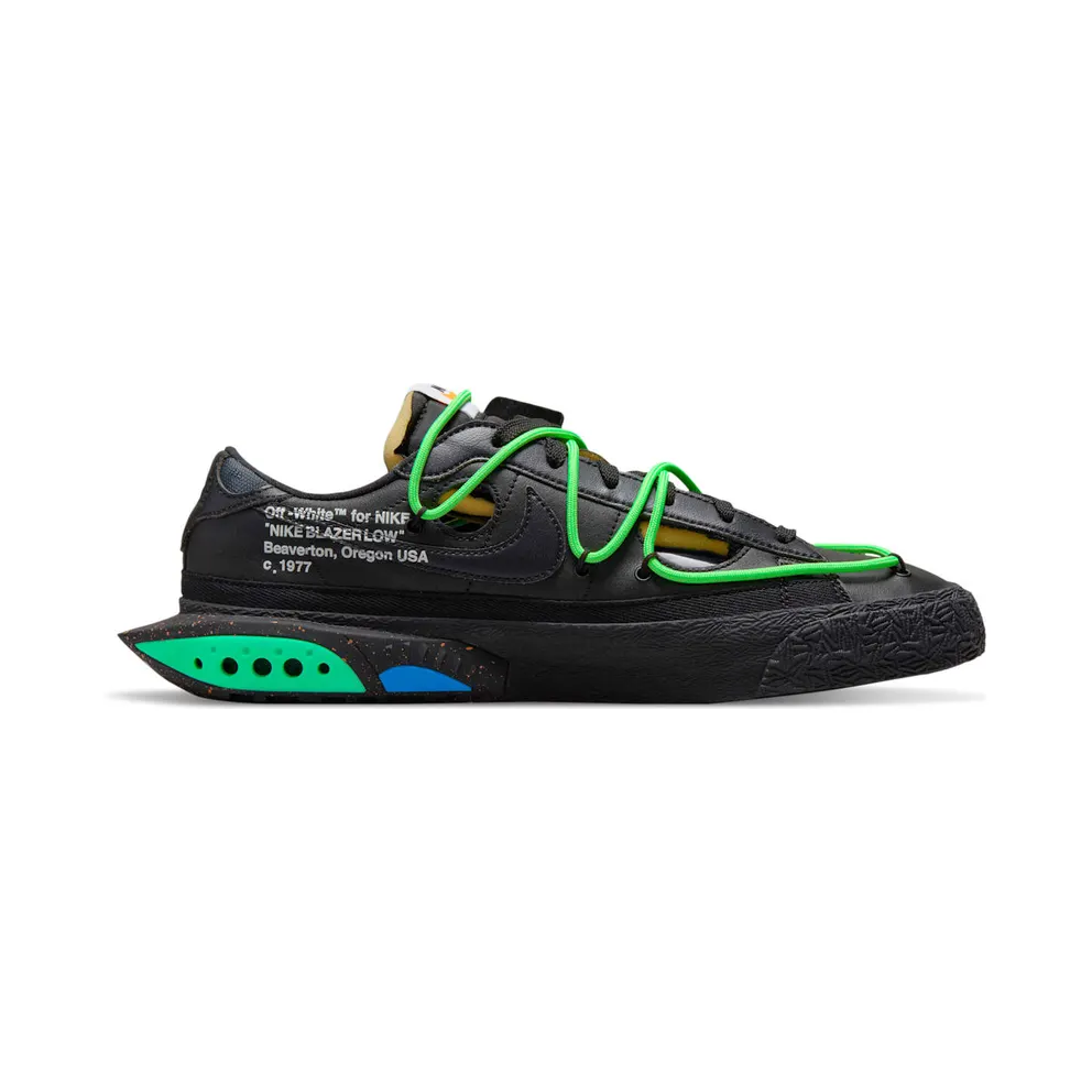 Nike Blazer Low Off-White Black Electro Green (DH7863-001)