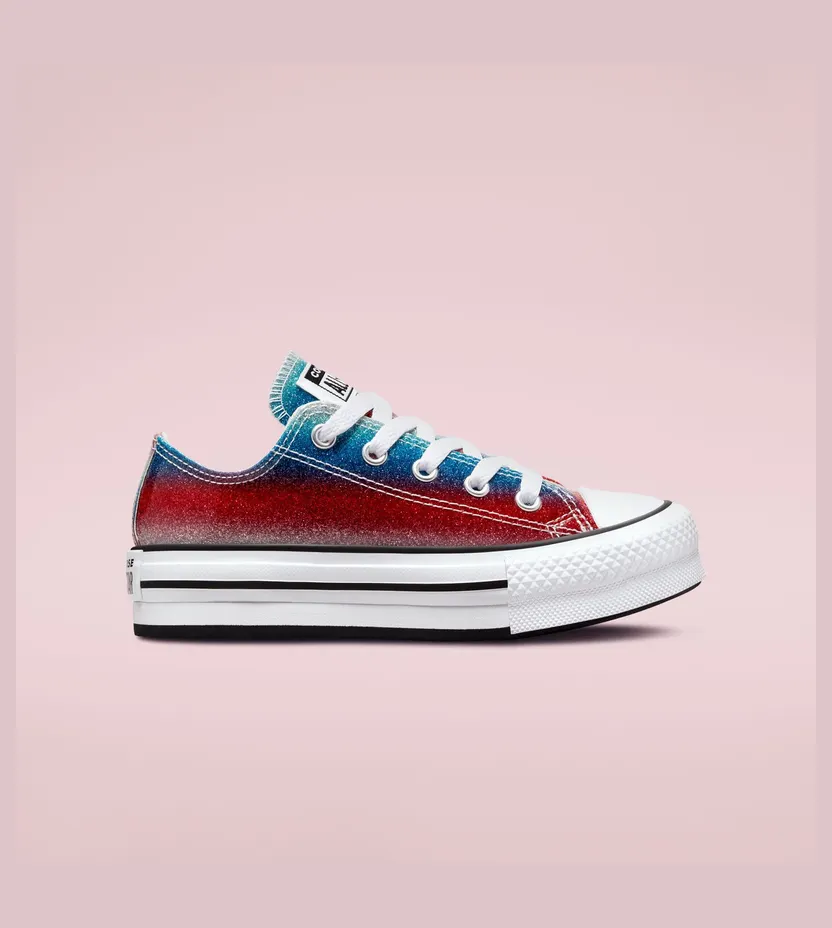 Converse Chuck Taylor All Star EVA Lift Platform Glitter Drip Baltic Blue/wit/soft Red (A00445C)