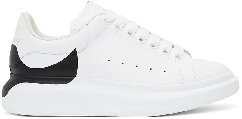 Alexander McQueen White & Black Oversized Sneakers (645863WHZ4L)