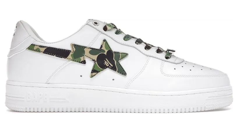 A Bathing Ape Bape Sta Low White ABC Camo Green (2021) (1H20191045-GRN)