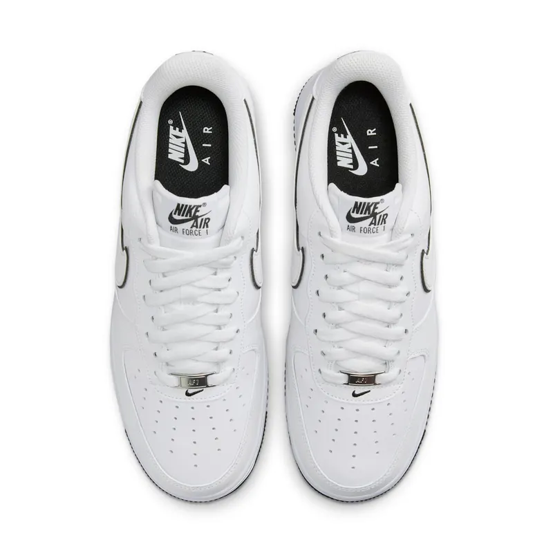 Nike Air Force 1 ’07 Low White Black Outline Swoosh (DV0788-103)