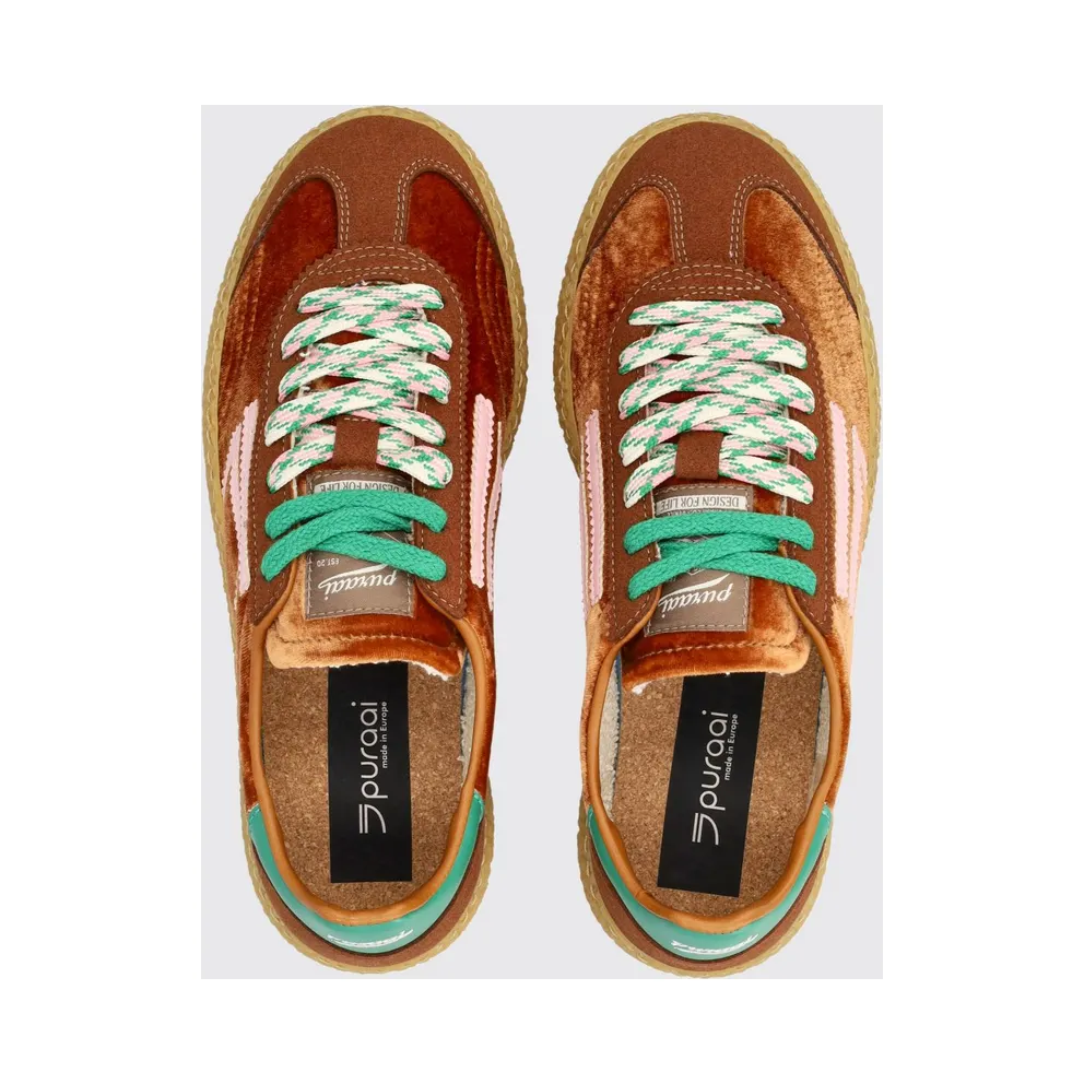 Puraai 6.01 XS in Vegan Leather and Recycled Microsuede Tobacco (PU601X044)