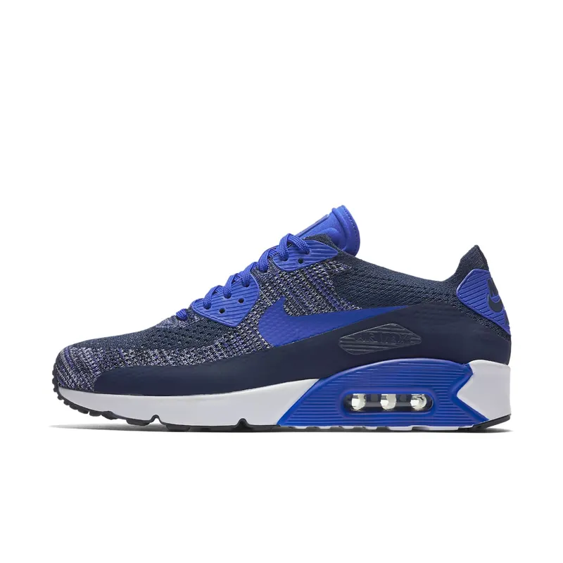 Nike Air Max 90 Ultra Flyknit 2.0 Navy College Navy/Paramount Blue-White-Black (875943-400)