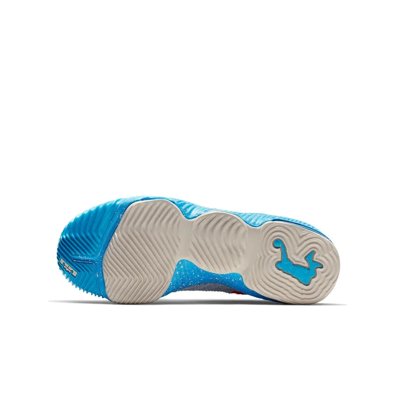 Nike LeBron 16 Tropical Beach (GS) Light Bone/Tour Yellow-Bright Crimson-Blue Lagoon-Atmosphere Grey-Black (AQ2465-076)