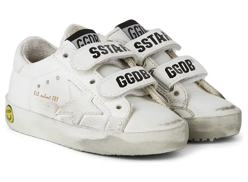 Golden Goose Baby White Old School Velcro Sneakers (GJF00111.F000419.10100) (4)