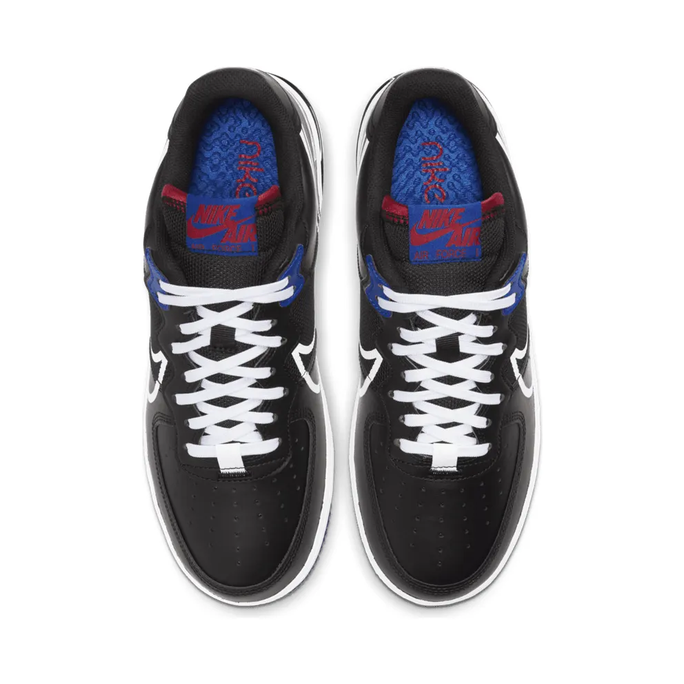 Nike Air Force 1 Low React Black White Gym Red Gym Blue Black/Gym Red-Gym Blue-White (CT1020-001)