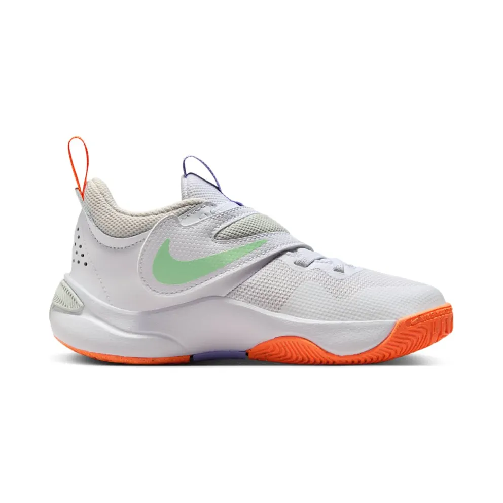 Nike Team Hustle D 11 White Vapor Green Purple Pulse Total Orange (DV8994-103)