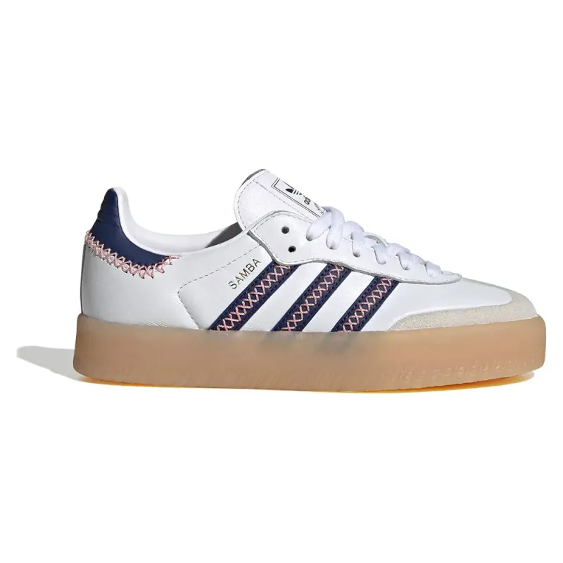 adidas Samba Cloud White / Dark Blue / Glow Pink (JP9534)