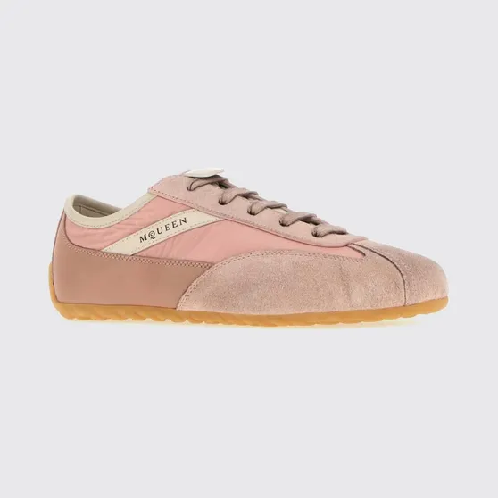 Mcqueen Bicolor Boxe Sneakers in Leather and Suede with Rubber Sole Beige (868495WIAKI2233)