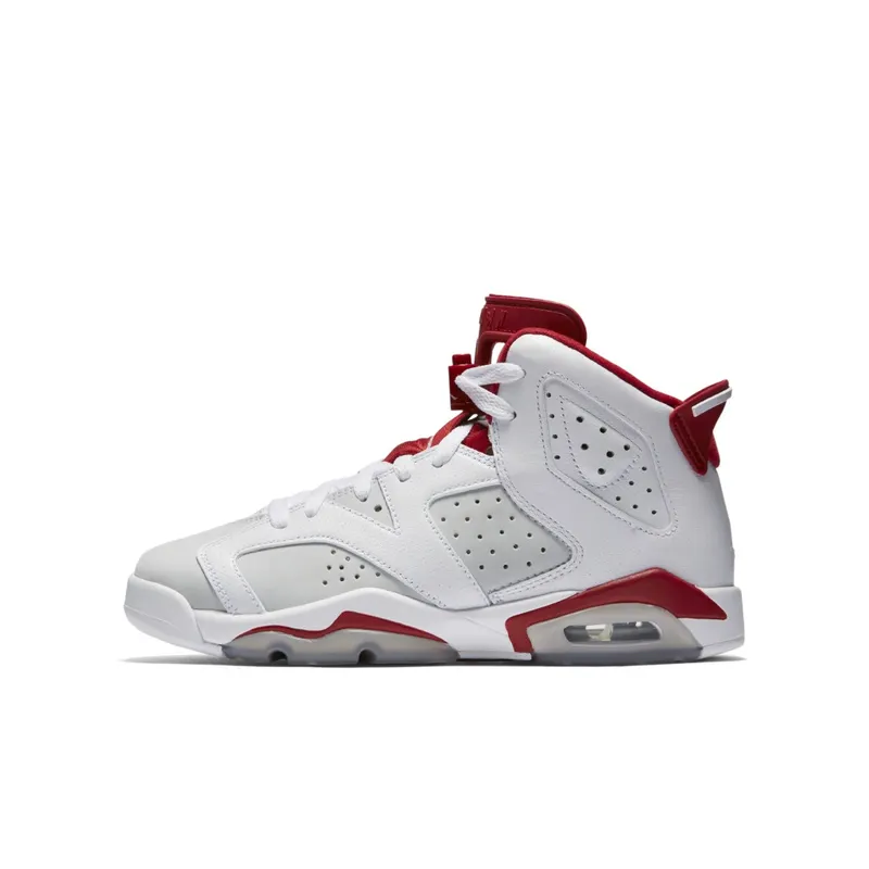 Jordan 6 Retro Alternate Hare (GS) White/Gym Red-Pure Platinum (384665-113)
