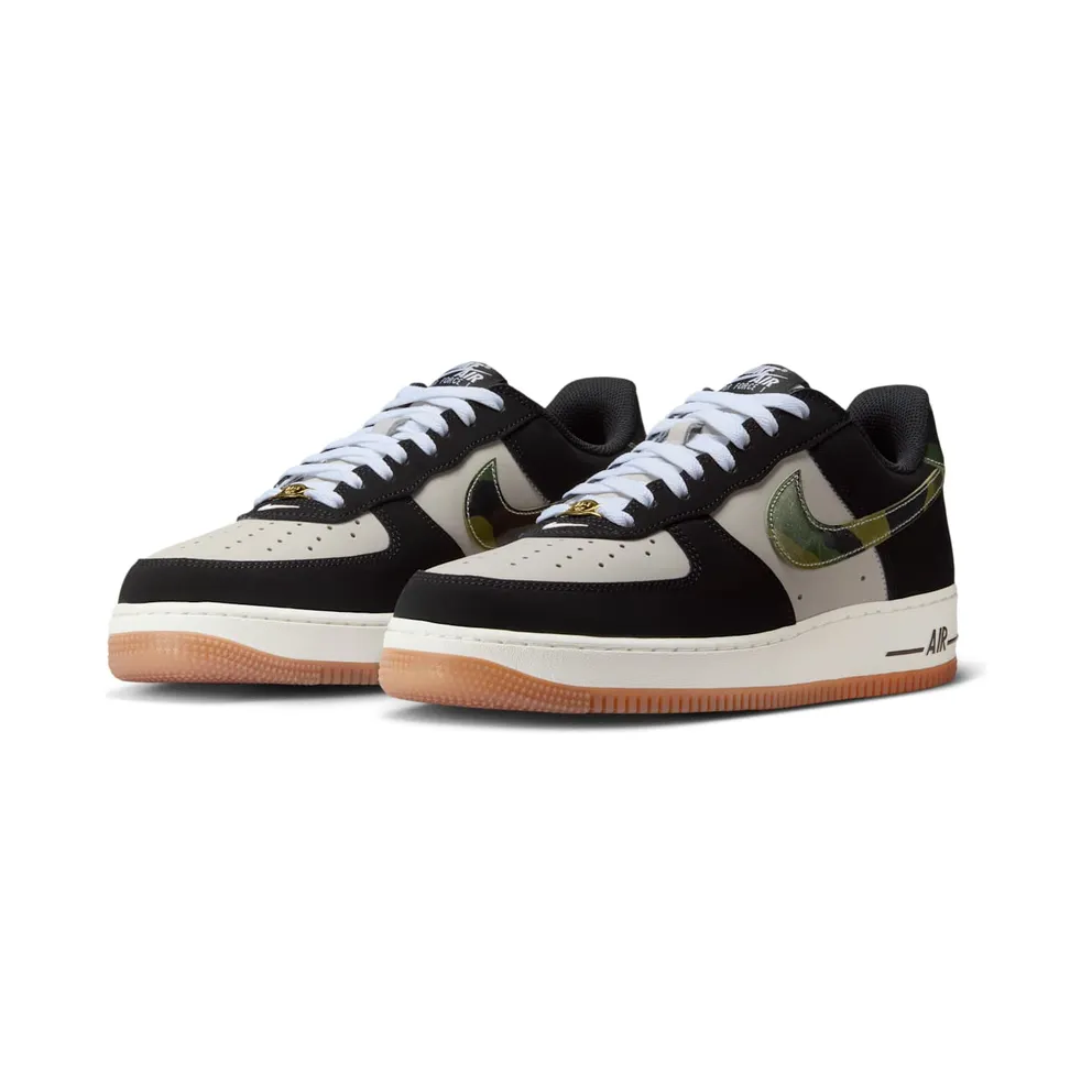 Nike Air Force 1 Low ’07 LV8 “Black Patent Camo Swoosh” (HQ1967-100)