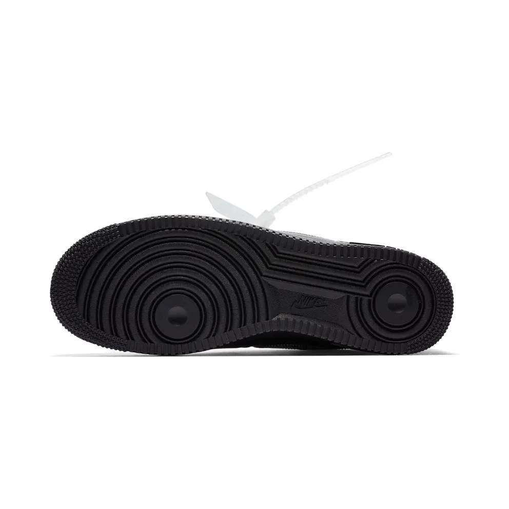 Nike Air Force 1 ’07 Virgil x MoMA (No Socks) Black/Metallic Silver-Black (AV5210-001)