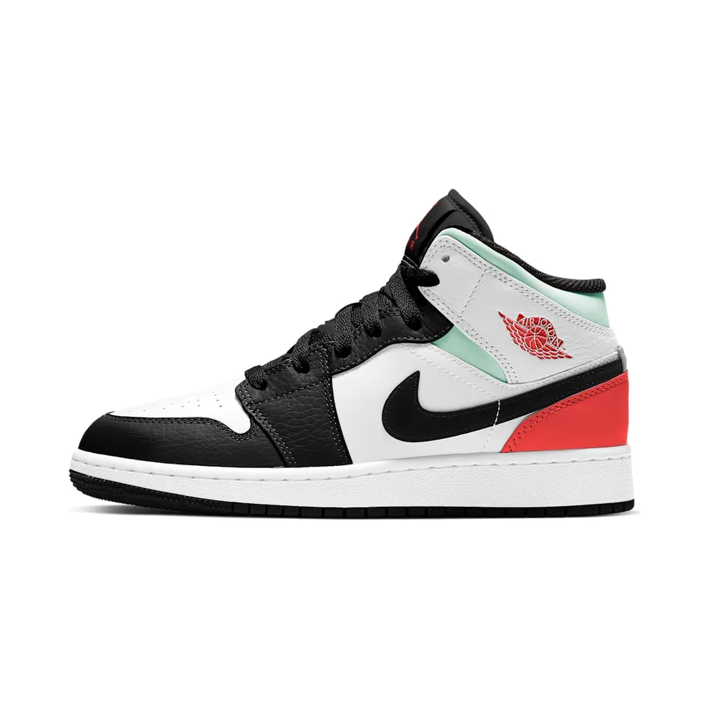 Jordan 1 Mid SE White Black Red Spruce (GS)