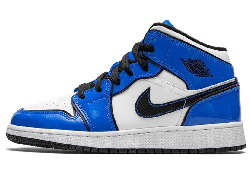 Air Jordan 1 Mid Signal Blue GS (BQ6931 402)
