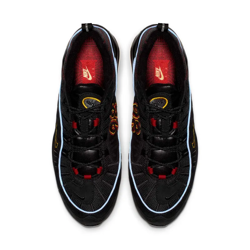 Nike Air Max 98 Black Amarillo University Red (2019) (CD1537-001)