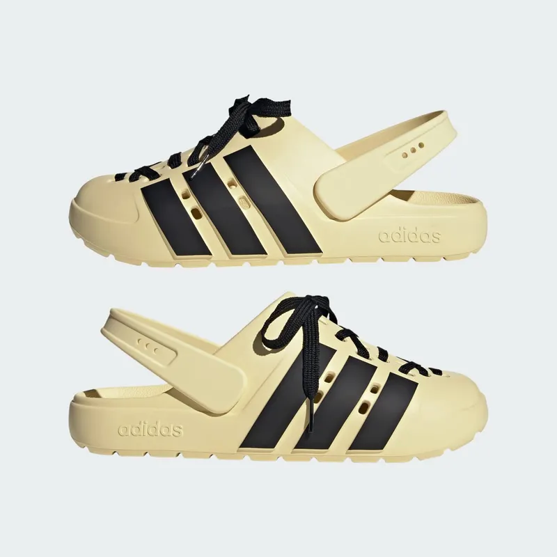 adidas Adilette Clog 2.0 Warm Vanilla Core Black Gold Metallic (JR4026)