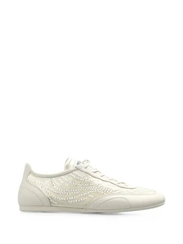 Jimmy Choo Sunny F sneakers verfraaid with pailletten – Beige (SUNNYFGKL)
