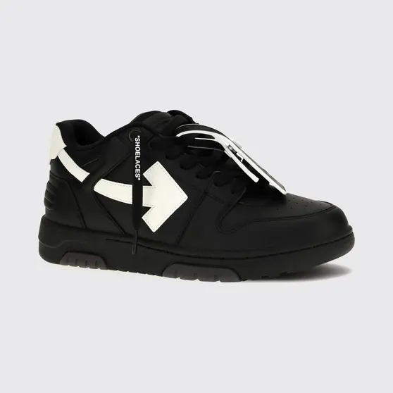 Off-White Bicolor Out Of Office Sneakers in Leather and Recycled Polyester Black (M189C9L0191001)