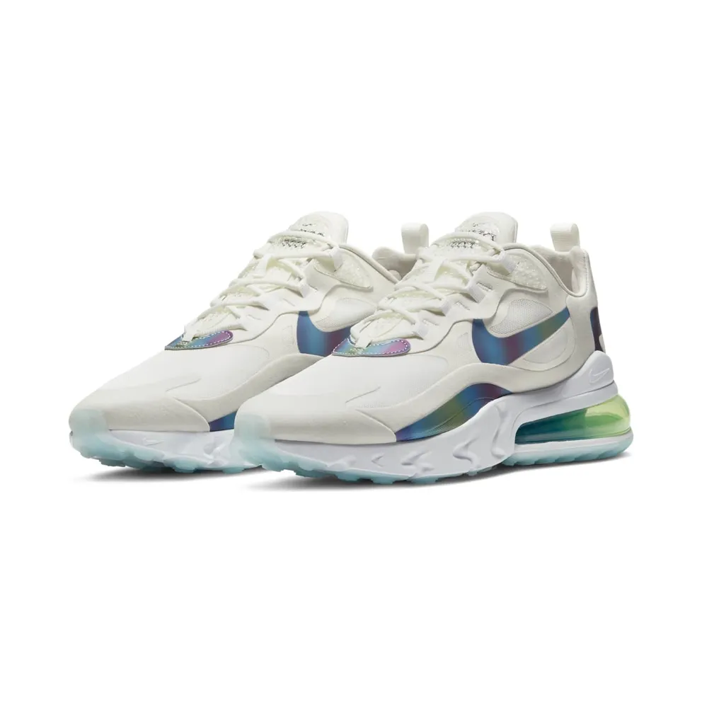 Nike Air Max 270 React Bubble Pack White Summit White/Multi-Color-Platinum Tint (CT5064-100)