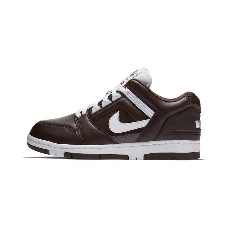 Nike SB Air Force 2 Low Supreme “Baroque Brown / Varsity Red / White” (AA0871-212)