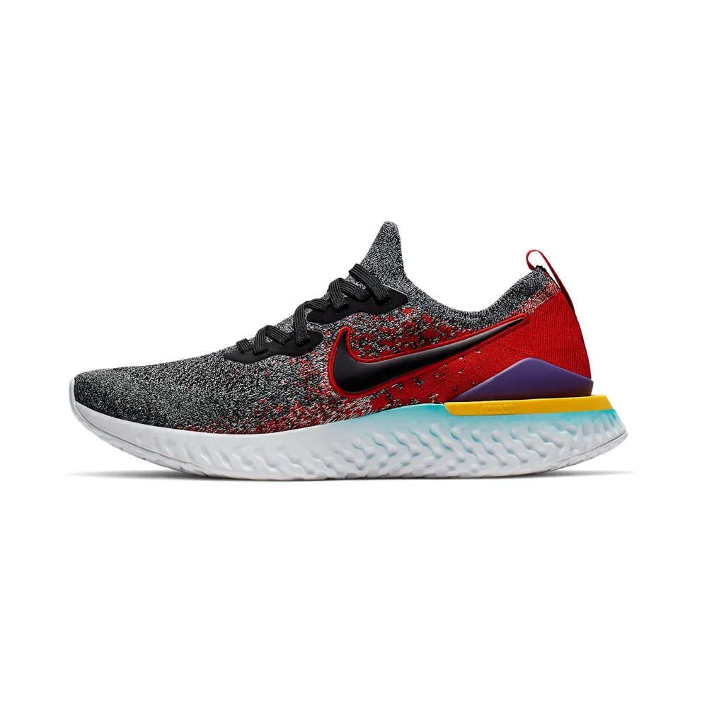 Nike Epic React Flyknit 2 Black Hyper Jade University Red (BQ8928-007)