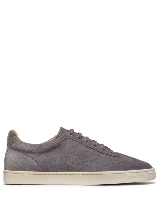 Brunello Cucinelli Sneakers aus Wildleder mit Logo-Print – Grau (MZUSILN311C8049)