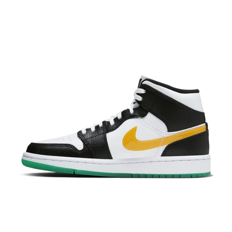 Air Jordan Womens Nike AJ I 1 Mid ‘Alternate Swooshes’ Red Yellow (2020) (BQ6472-063)