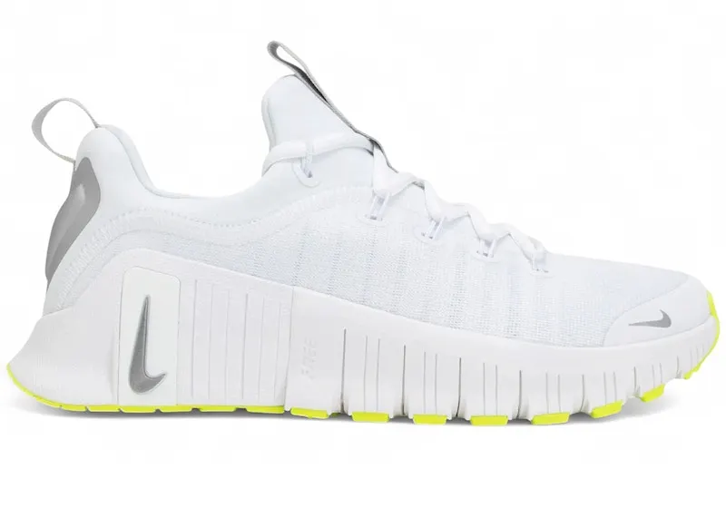 Nike Free Metcon 6 White Volt Metallic Silver (IO9604-100)