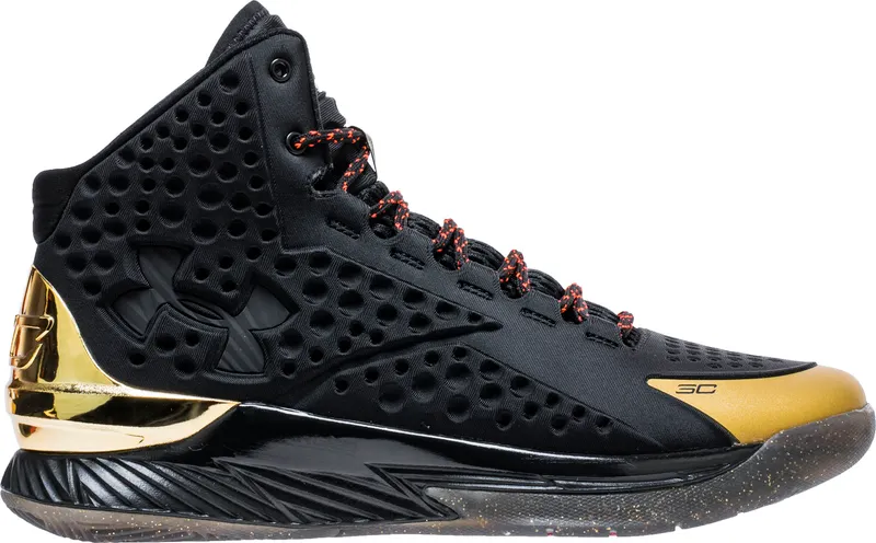 Under Armour Curry 1 Shoe Palace 25th Anniversary Black/Gold-Red (3022392-001)