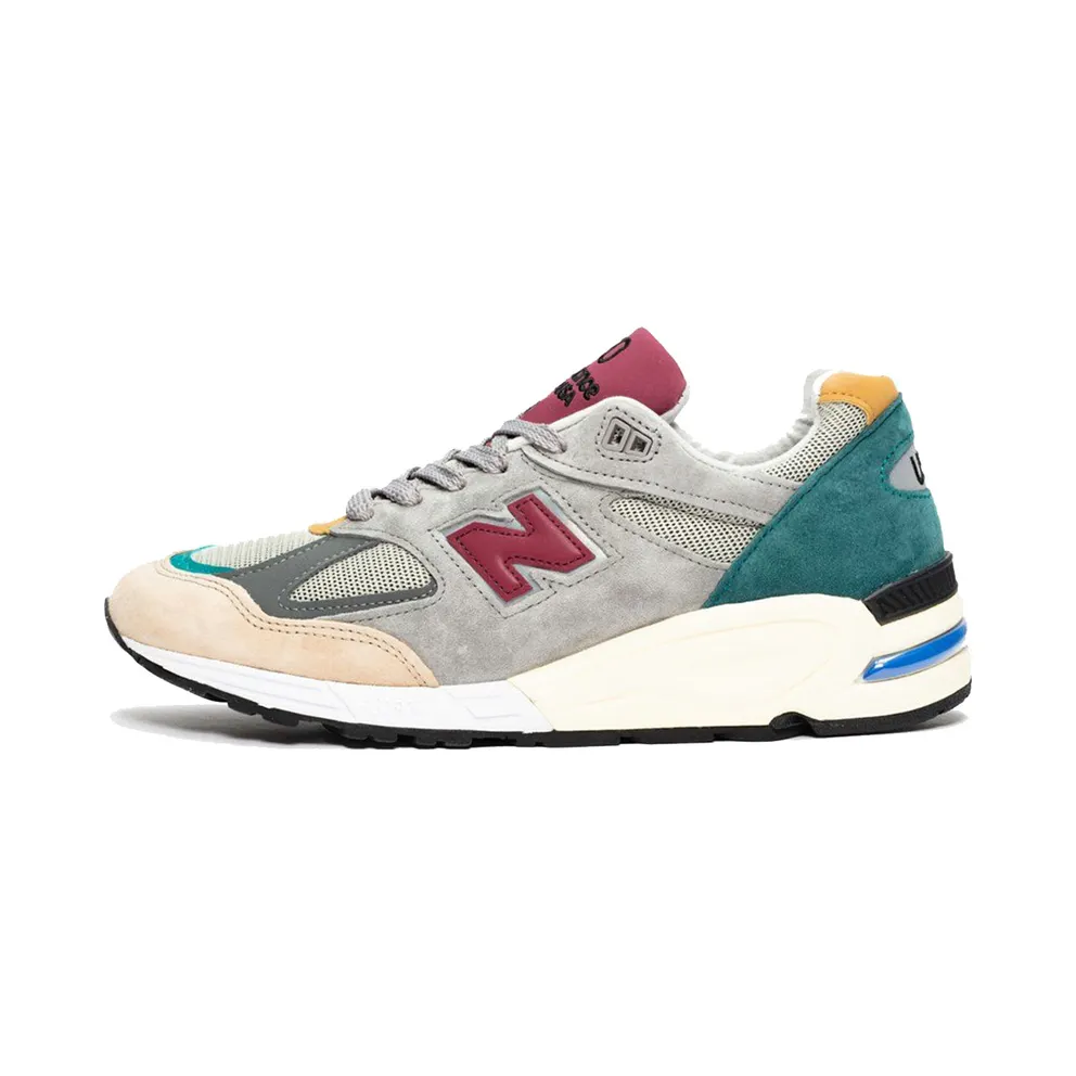 New Balance 990v2 Grey Green Maroon (M990CP2)