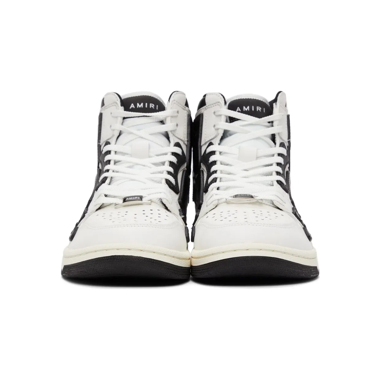 AMIRI Skel Top Hi White Black (MFS002 111) (2)