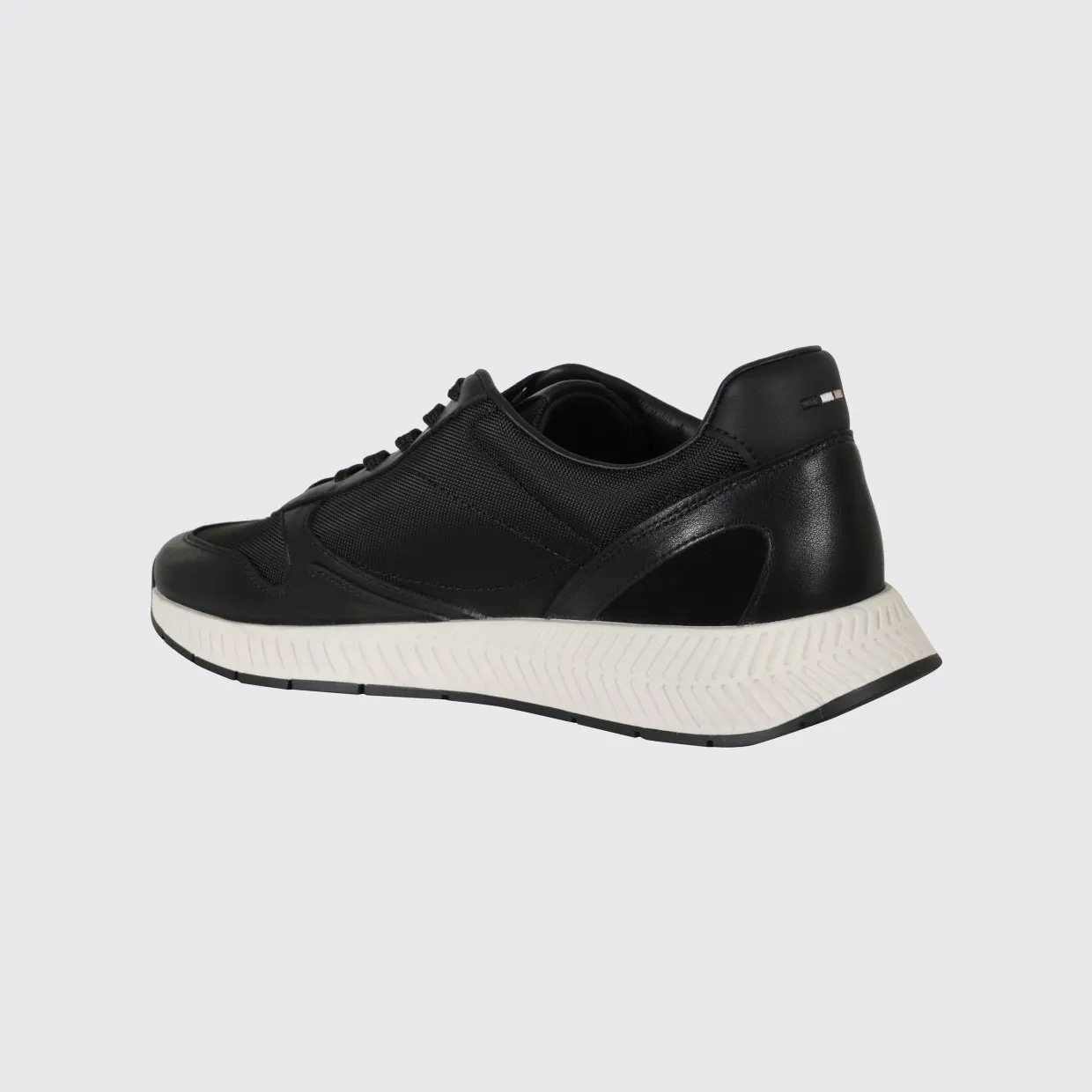 Boss Titanium Trainers in Leather and Mesh with Printed Logo Black (50568757001) (2)