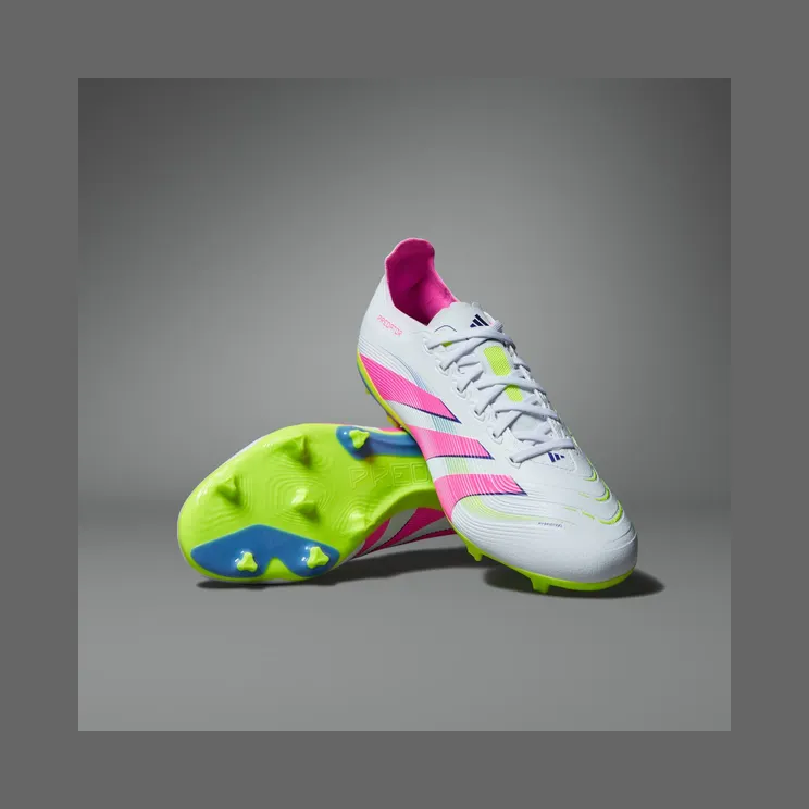 adidas Predator League FG/MG Cloud White Lucid Pink Lucid Lemon (ID1330)