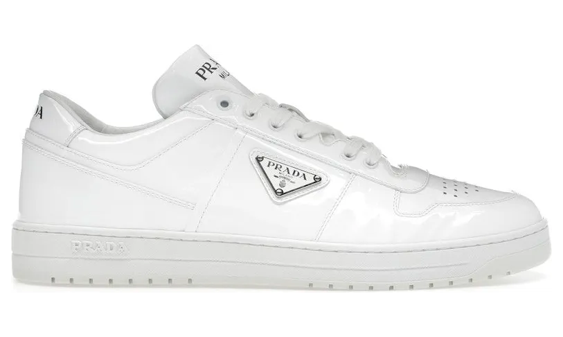 Prada Downtown Low Top Sneakers Leather White (2EE364_3LJ6_F0009)