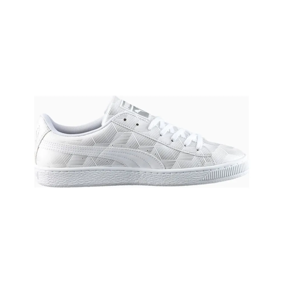 Puma Basket Classic Metallic White White (361069-02)