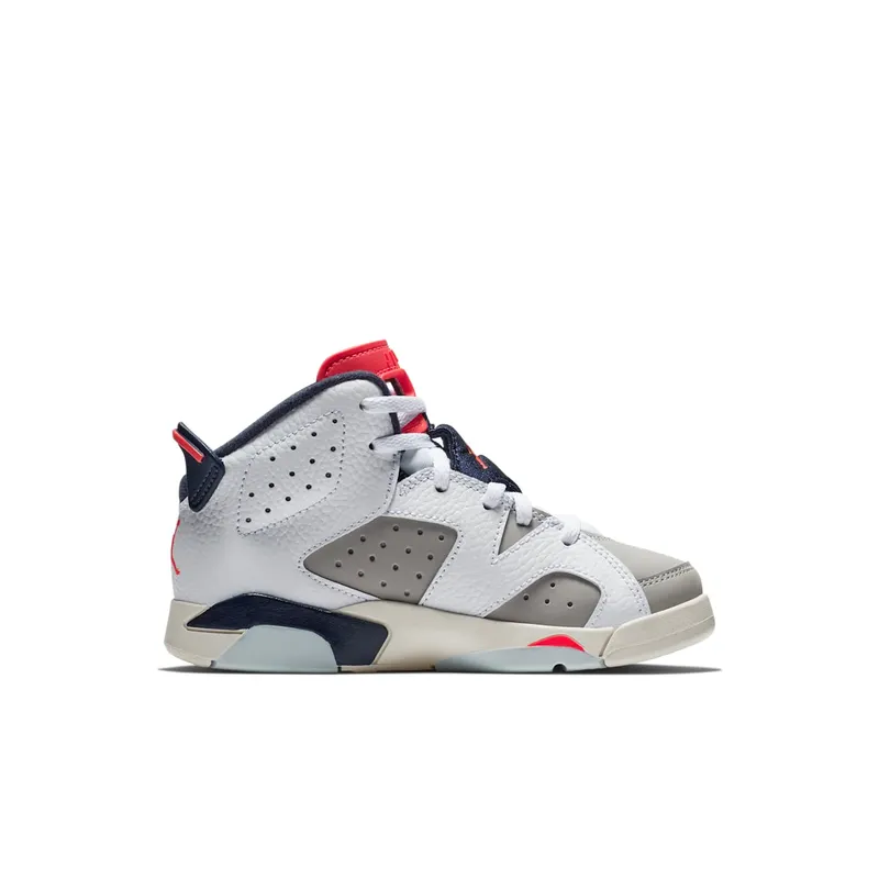 Jordan 6 Retro Tinker (PS) White/Infrared 23-Neutral Grey-Obsidian (384666-104)